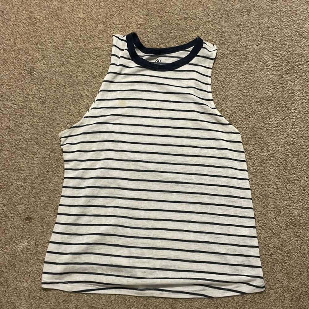 So, size medium striped tank top